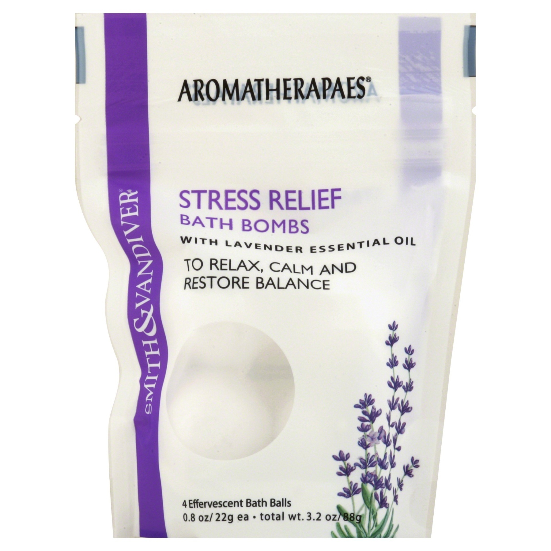 slide 1 of 2, Aromatherapaes Smith & Vandiver Stress Relief Aroma Bath Bomb, 3.2 oz