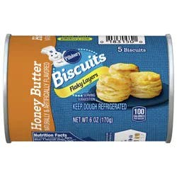 Pillsbury Honey Butter Flaky Layers Biscuits, 5 Biscuits, 6 oz