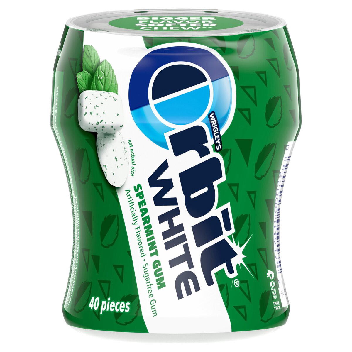 slide 1 of 8, ORBIT WHITE Spearmint Sugar Free Chewing Gum, 40 Piece Bottle, 40 pc