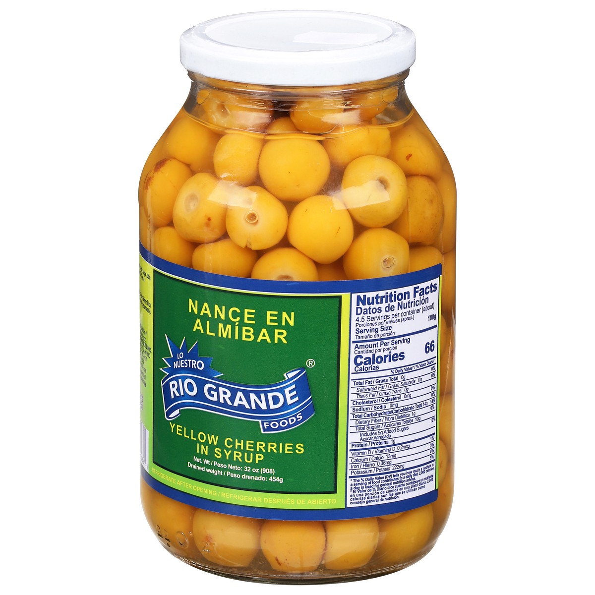 slide 2 of 9, Rio Grande Yellow Cherries in Syrup 32 oz, 32 oz