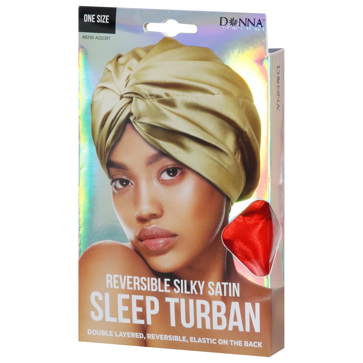 slide 9 of 9, Donna Reversible Silky Satin Sleep Turban 1 ea, 1 ct