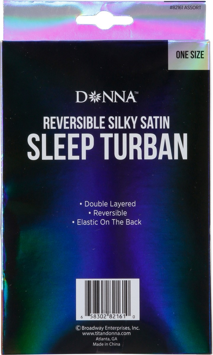 slide 3 of 9, Donna Reversible Silky Satin Sleep Turban 1 ea, 1 ct