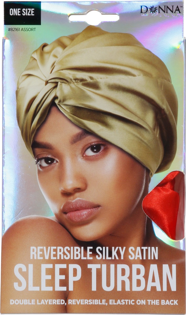 slide 5 of 9, Donna Reversible Silky Satin Sleep Turban 1 ea, 1 ct