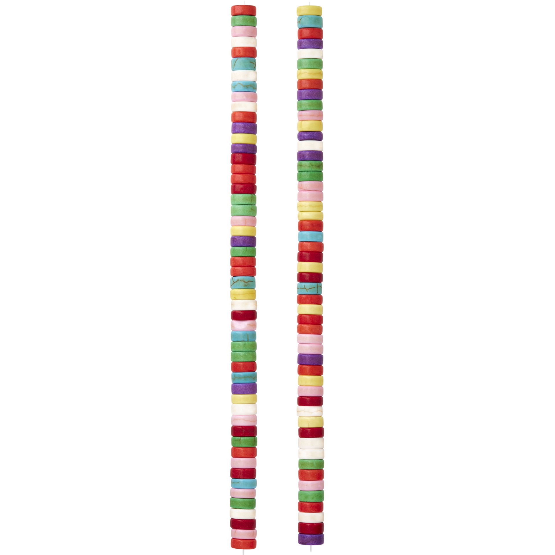 slide 2 of 3, Multicolor Howlite Rondelle Beads By Bead Landing, 6mm, 6 mm