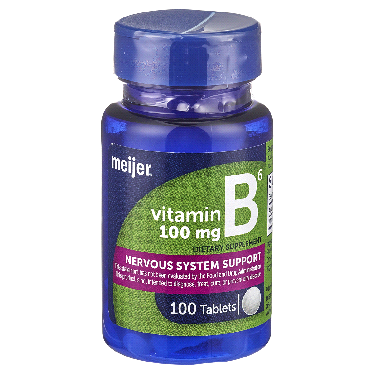 slide 1 of 9, MEIJER WELLNESS Meijer Vitamin B6 Tablets, 100 ct; 100 mg