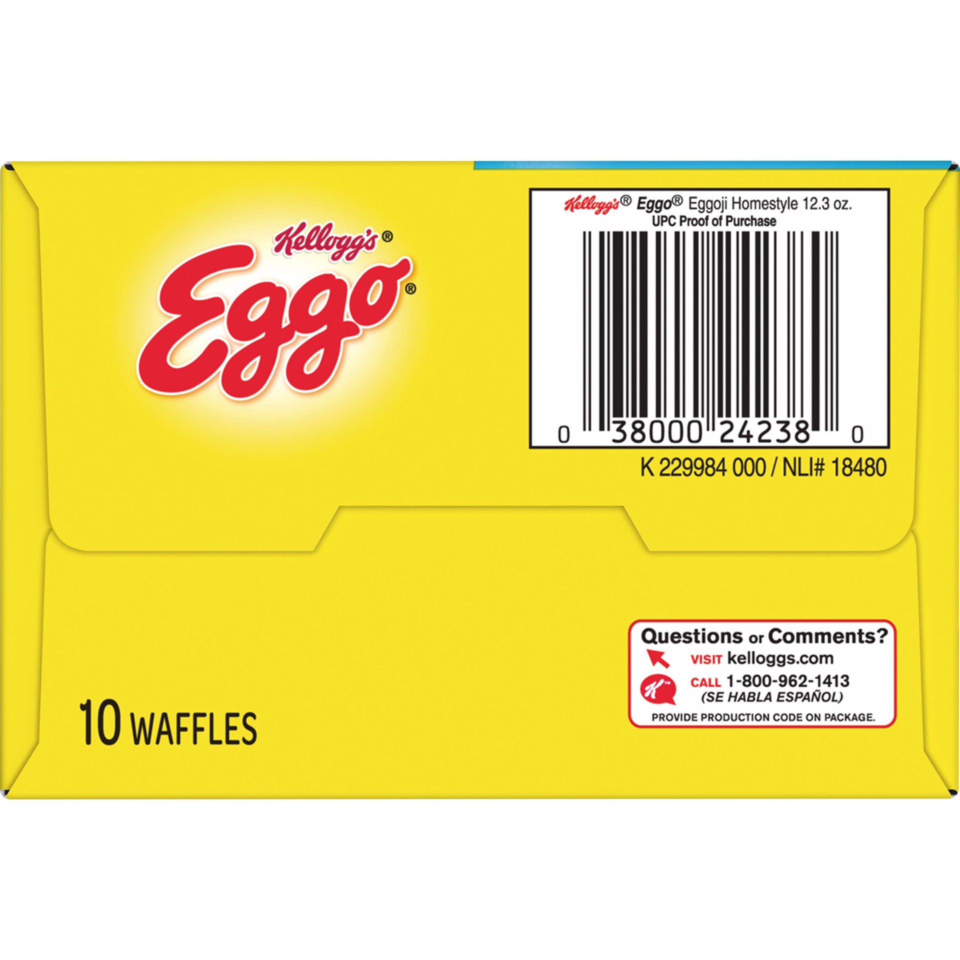 slide 5 of 5, Eggo Eggoji Frozen Waffles, Homestyle, 12.3 oz, Frozen, 12.3 oz