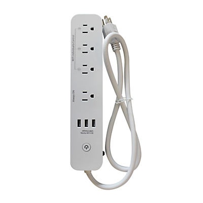 slide 1 of 1, Smart Choice 4 Outlet Power Strip, 1 ct