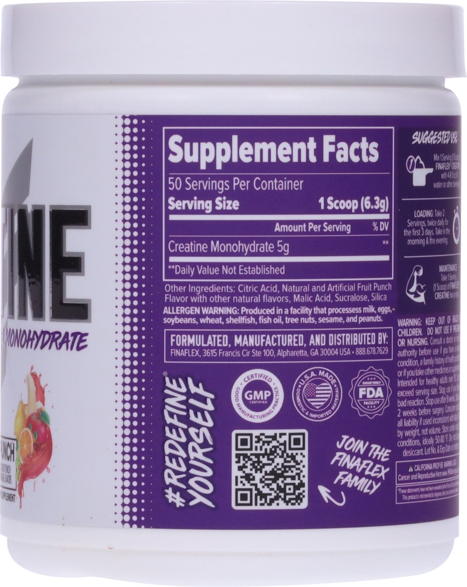 slide 7 of 14, FINAFLEX Micronized Monohydrate Fruit Punch Creatine 11 oz, 11 oz