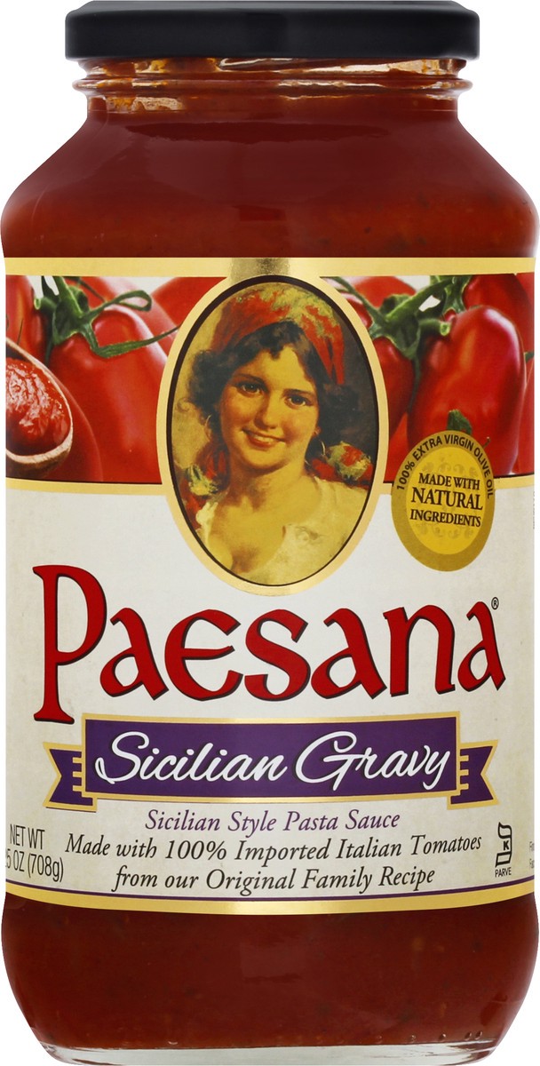 slide 2 of 13, Paesana Paesan Gravy Sicilian Nat, 25 oz