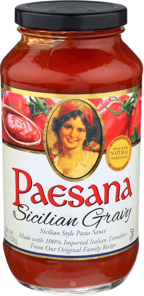 slide 1 of 1, Paesana Sicilian Style Pasta Sauce Sicilian Gravy, 25 oz
