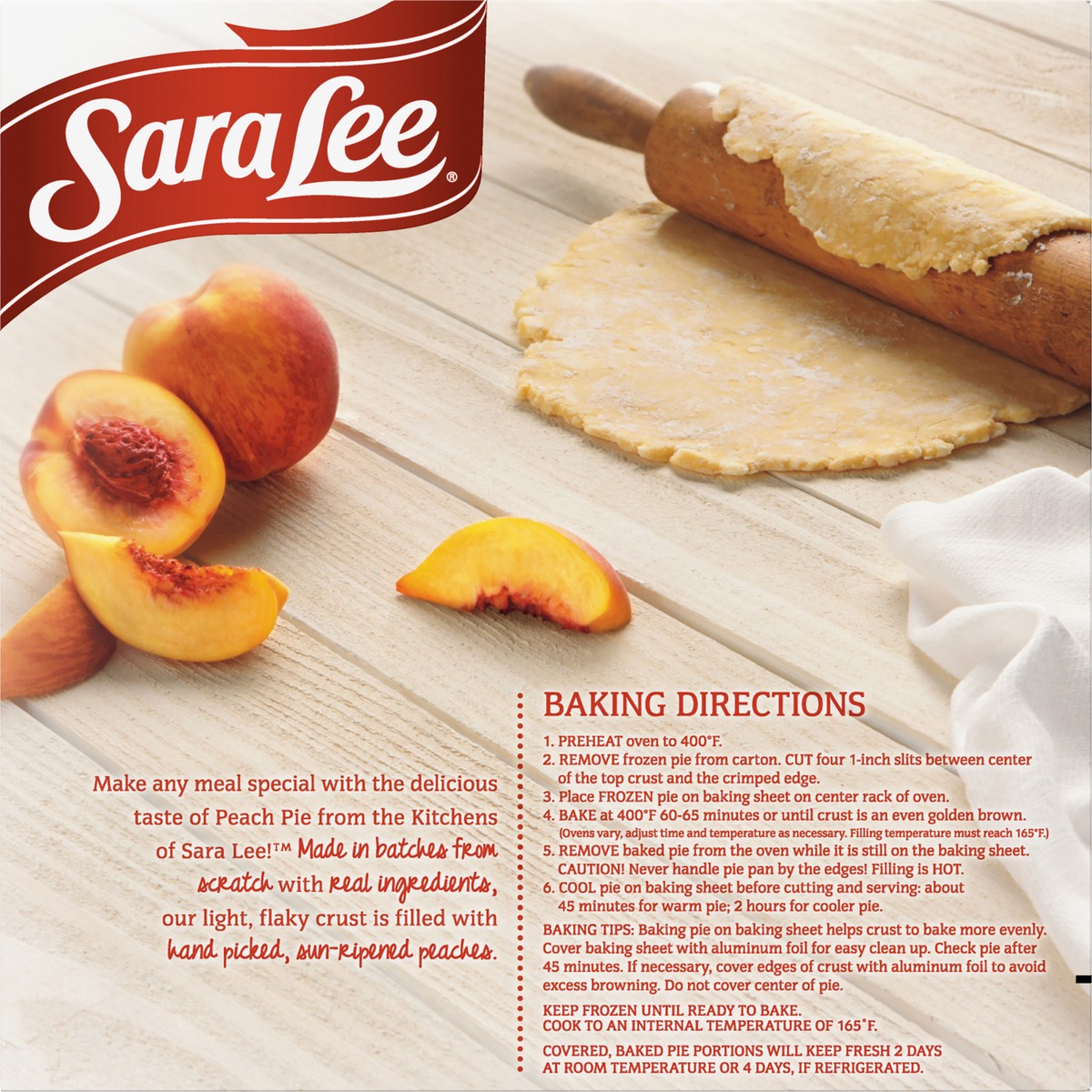 slide 5 of 12, Sara Lee Traditional Fruit Pie 9" Unbaked Peach 34oz, 34 oz