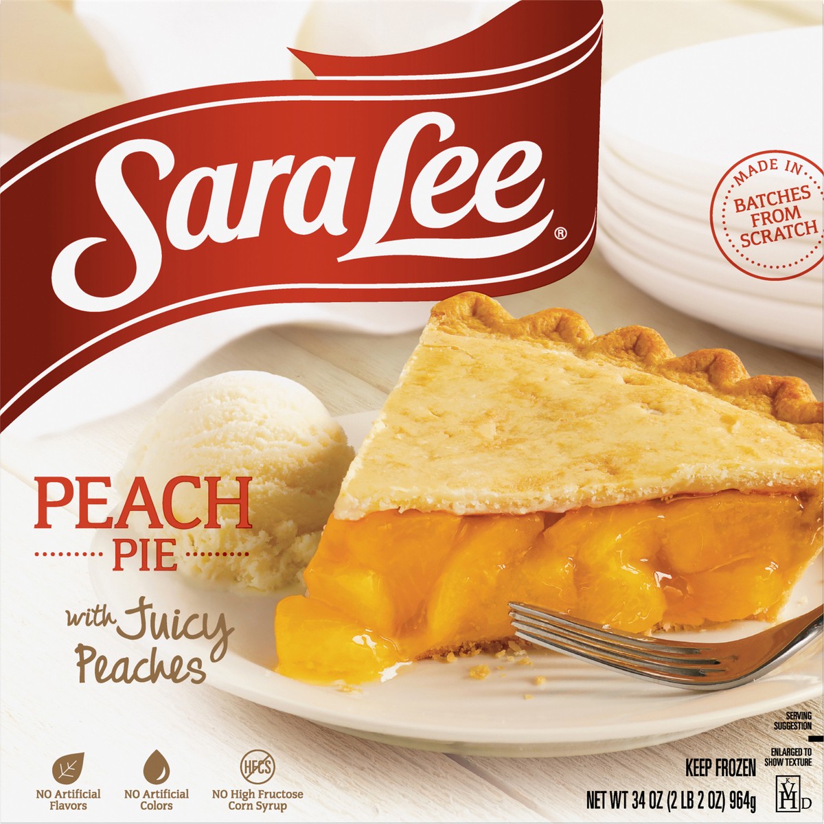 slide 4 of 12, Sara Lee Traditional Fruit Pie 9" Unbaked Peach 34oz, 34 oz