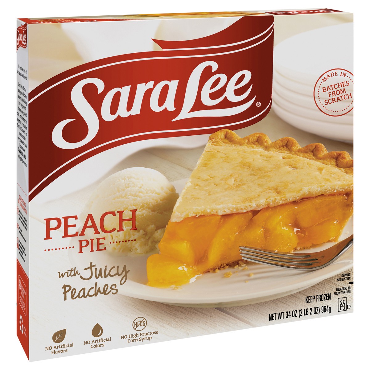 slide 10 of 12, Sara Lee Traditional Fruit Pie 9" Unbaked Peach 34oz, 34 oz