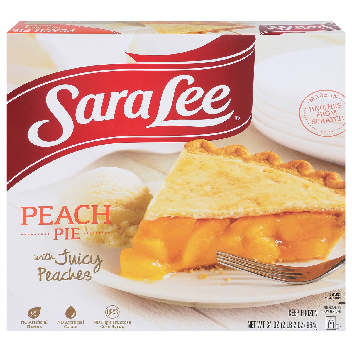 slide 1 of 12, Sara Lee Traditional Fruit Pie 9" Unbaked Peach 34oz, 34 oz