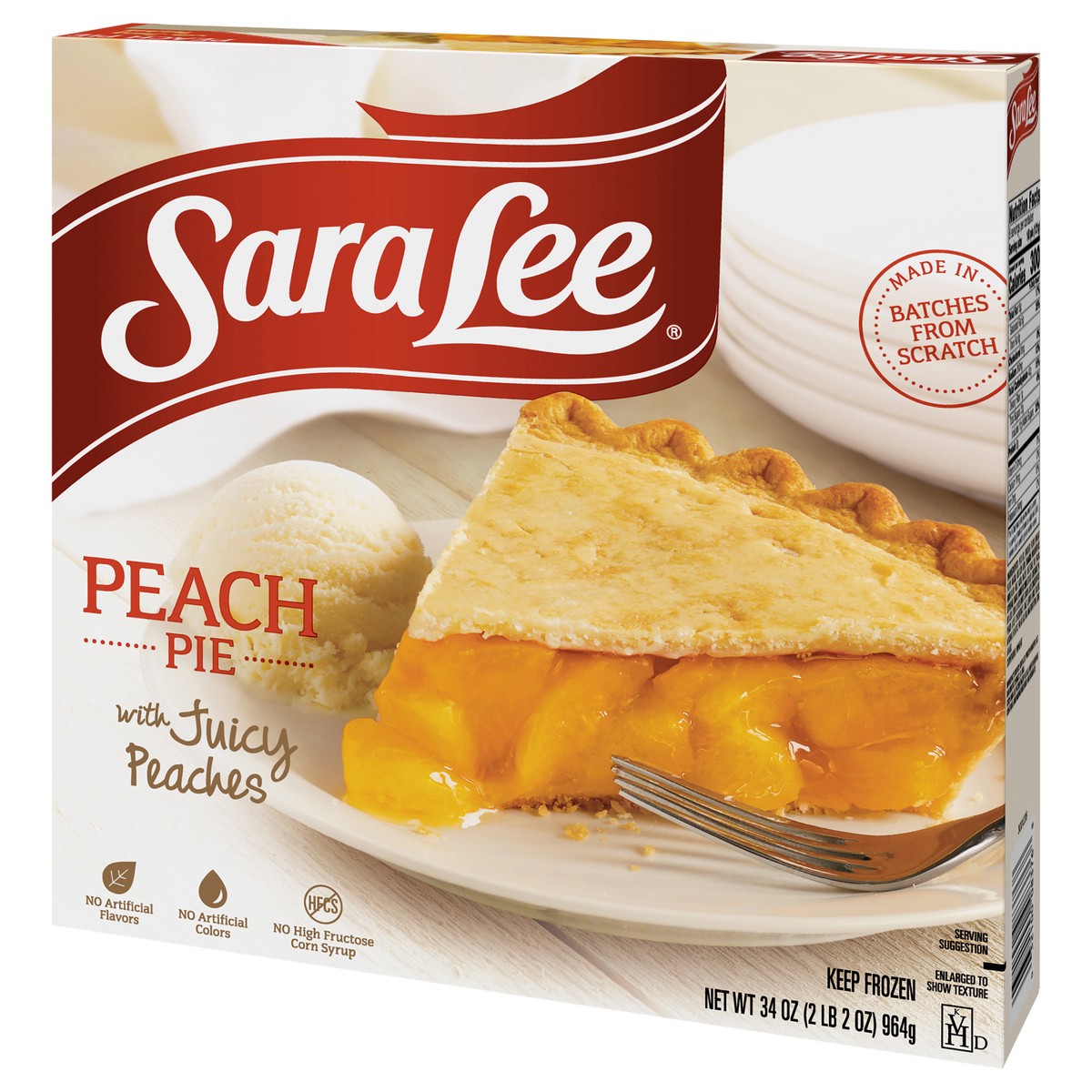 slide 3 of 12, Sara Lee Traditional Fruit Pie 9" Unbaked Peach 34oz, 34 oz