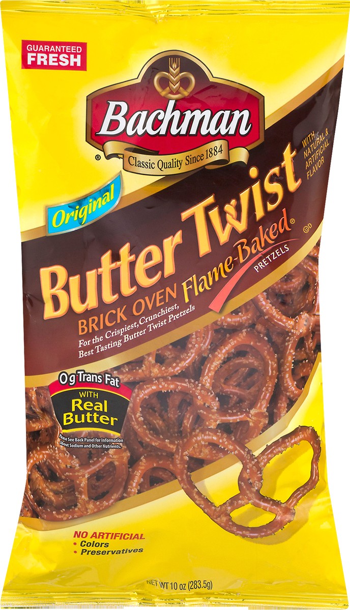 slide 8 of 10, Bachman Butter Twist Brick Oven Flame Baked Pretzels, 10 oz