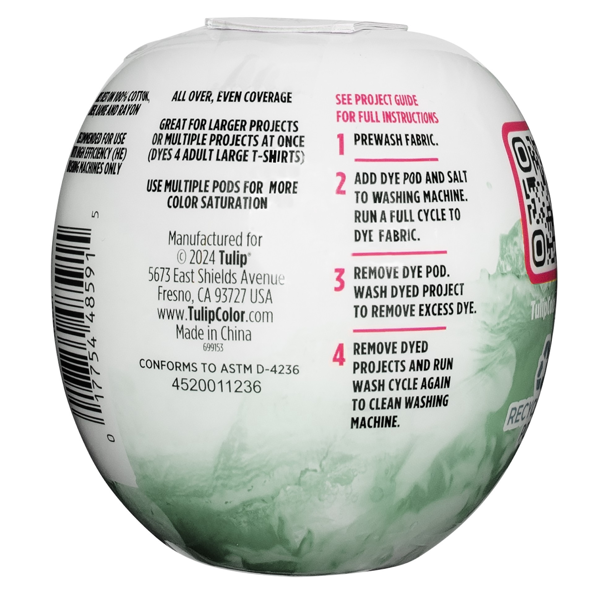 slide 8 of 9, Tulip Fabric Dye Pod, 12.3 oz