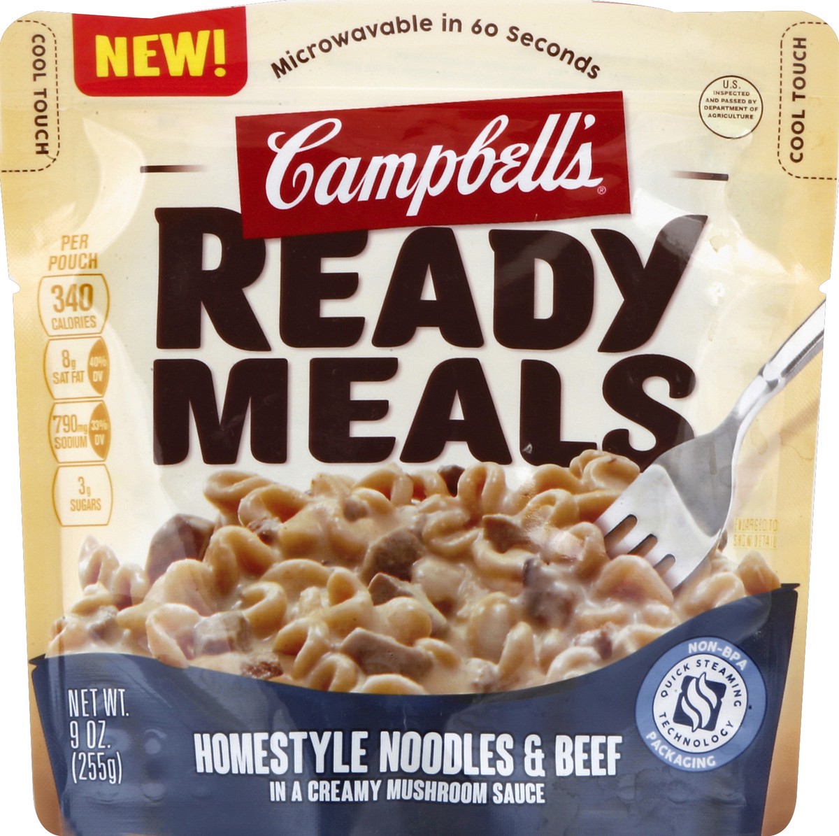 slide 2 of 2, Campbell's Ready Meals Homestyle Noodles & Beef, 9 oz