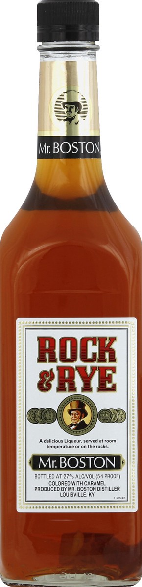 slide 2 of 2, Mr. Boston Rock Rye Liqueur 750ml 54 Proof, 750 mL