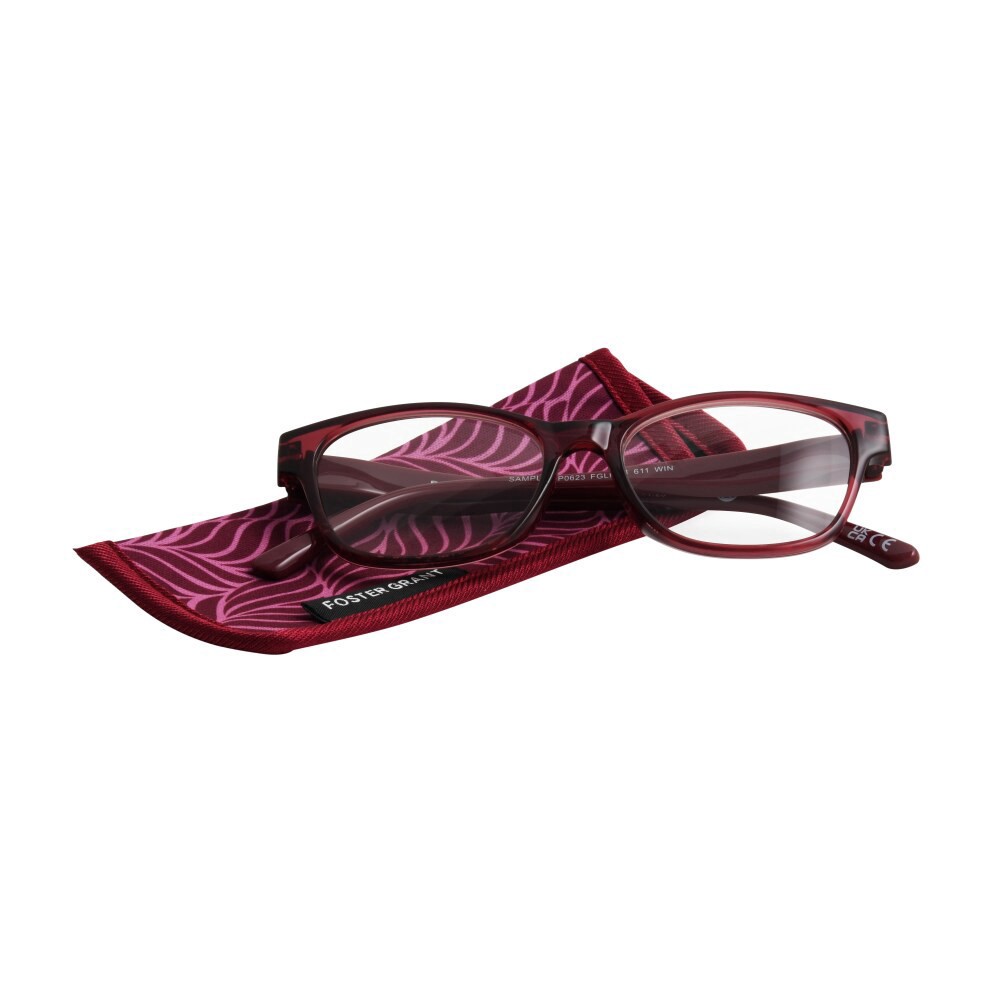 slide 4 of 4, Foster Grant Wine-Tone Frame Women's Reading Glasses, 1 ct