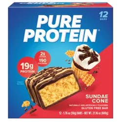 Pure Protein Bar Vp Sundae Cone 12 Ct