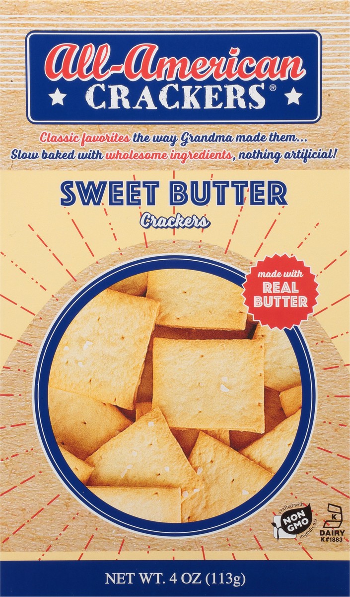 slide 7 of 9, All-American Crackers Sweet Butter Crackers 4.5 oz, 4 oz