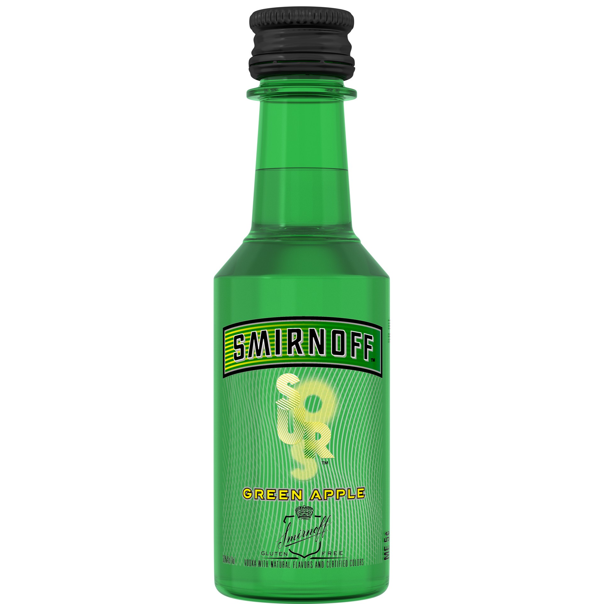 slide 1 of 3, Smirnoff Sour Green Apple (Vodka Infused With Natural Flavors), 50 ml