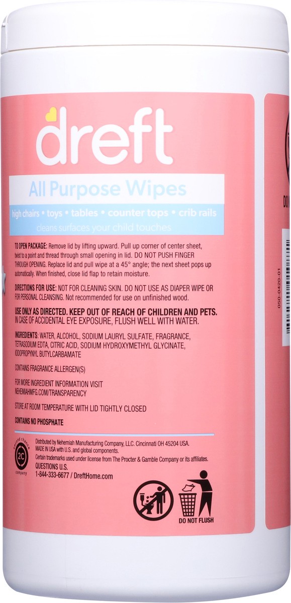 slide 11 of 13, Dreft All Purpose Cleaning Wipes, 70ct, 70 ct