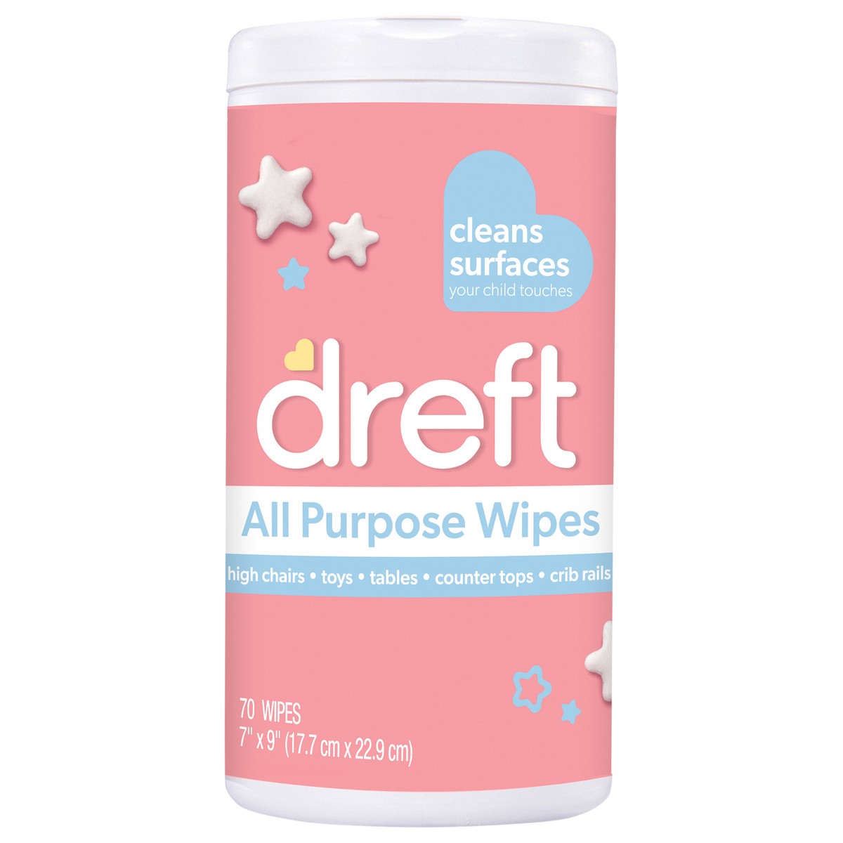 slide 1 of 13, Dreft All Purpose Cleaning Wipes, 70ct, 70 ct