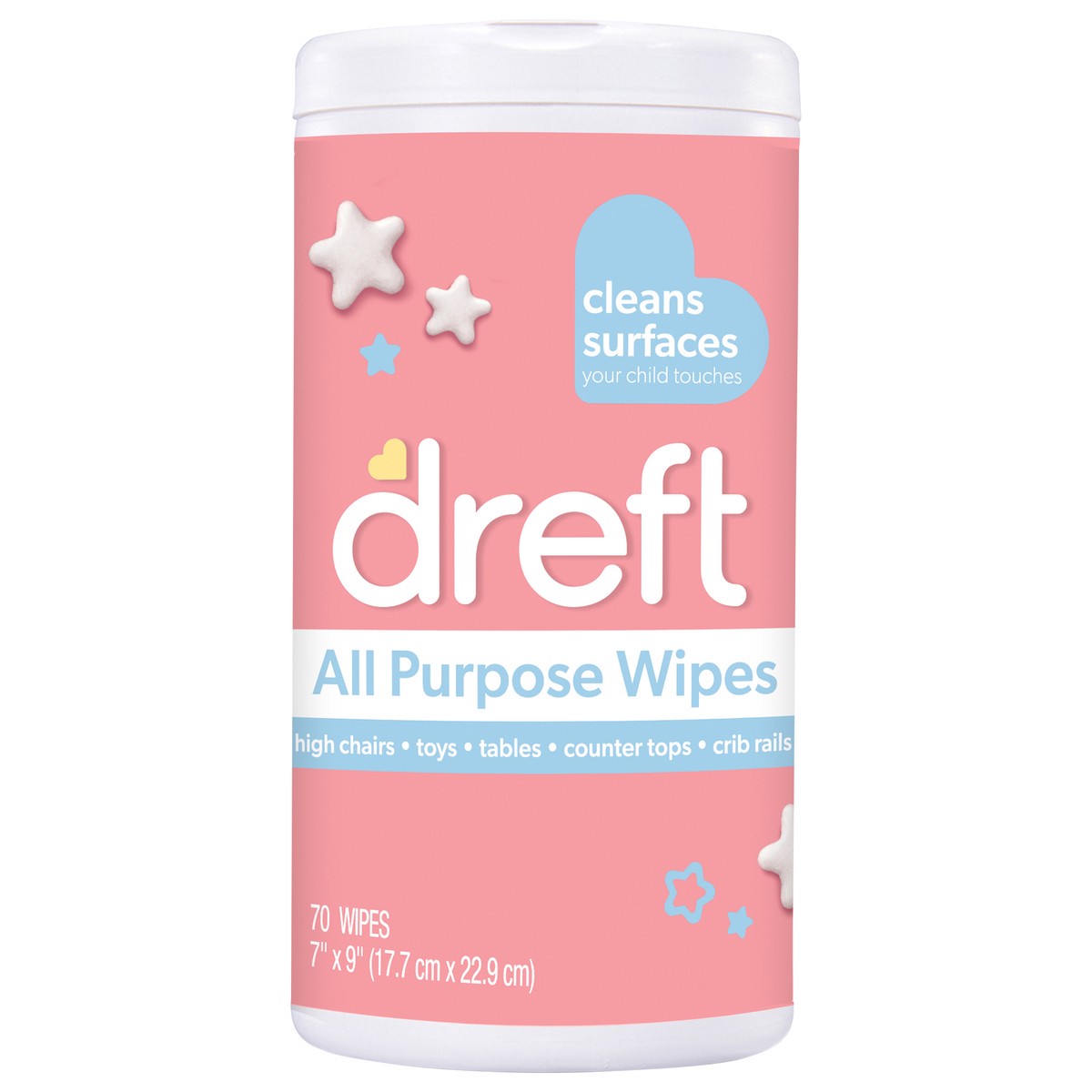 slide 1 of 13, Dreft All Purpose Cleaning Wipes, 70ct, 70 ct