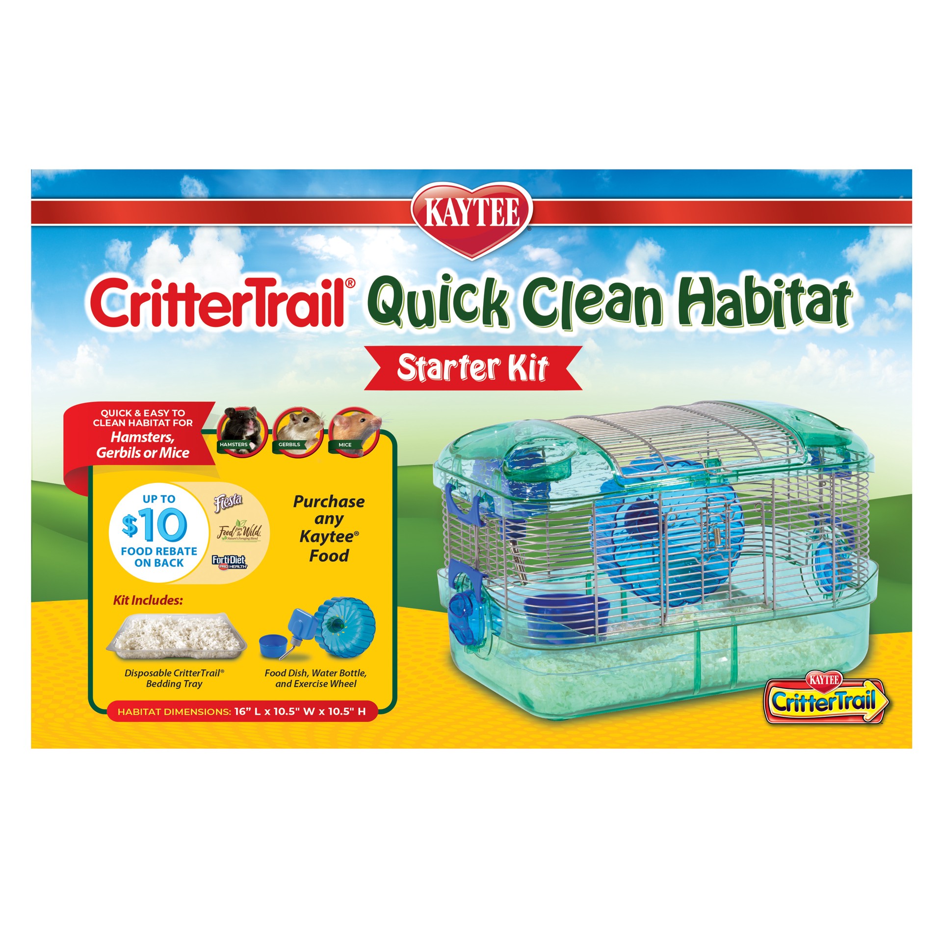 slide 6 of 9, Kaytee Hard Goods Kaytee Crittertrail Quick Clean Habitat, 1 ct