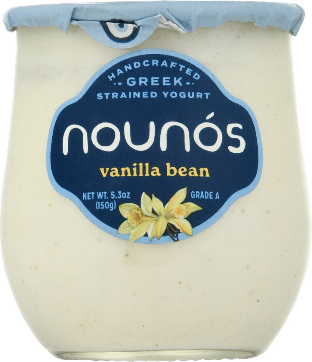 slide 1 of 9, Nounós Strained Greek Vanilla Bean Yogurt 5.3 oz, 6 oz