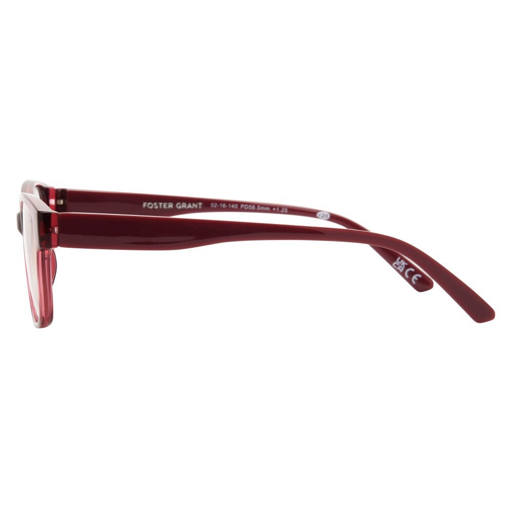 slide 2 of 4, Foster Grant Wine-Tone Frame Women's Reading Glasses, 1 ct