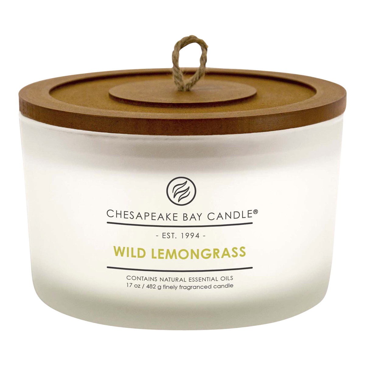 slide 1 of 1, Chesapeake Bay Candle Wild Lemongrass Coffee Table Jar Candle - White, 17 oz