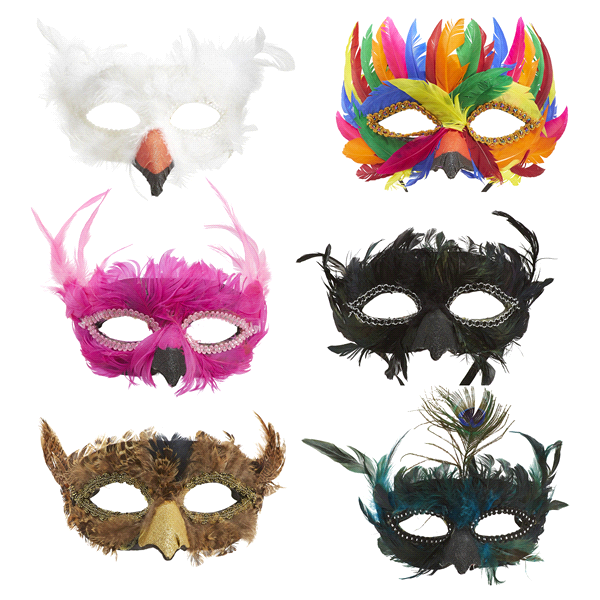 slide 1 of 1, Meijer Feathery Friends Costume Mask, Assortment, 1 ct