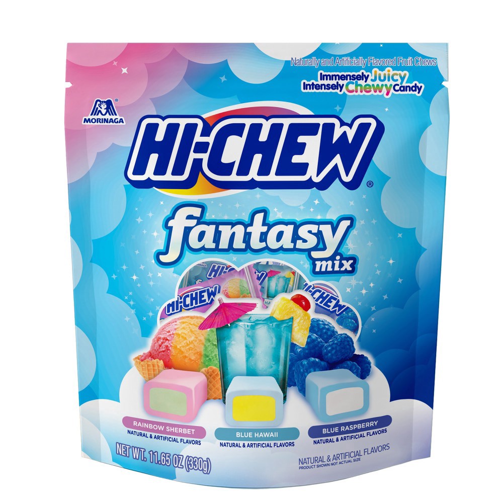 slide 1 of 2, Morinaga Hi-Chew Fantasy Mix Rainbow Sherbet/Blue Hawaii/Blue Raspberry Candy 11.65 oz, 11.65 oz