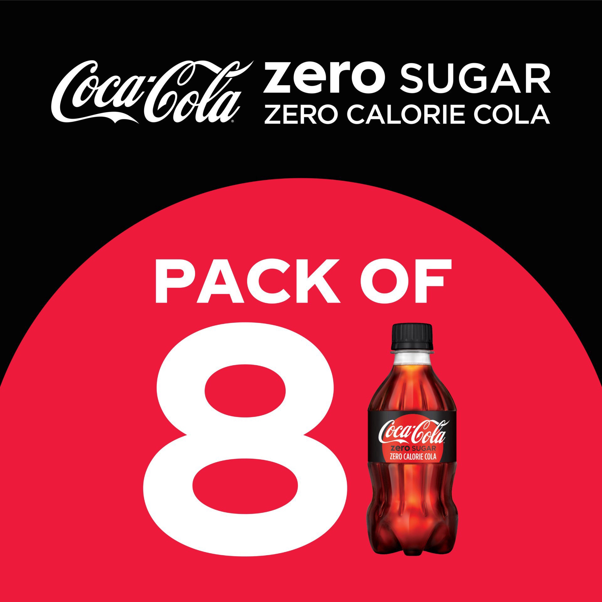 slide 12 of 20, Coca-Cola Zero Soft Drink - 8 ct, 8 ct