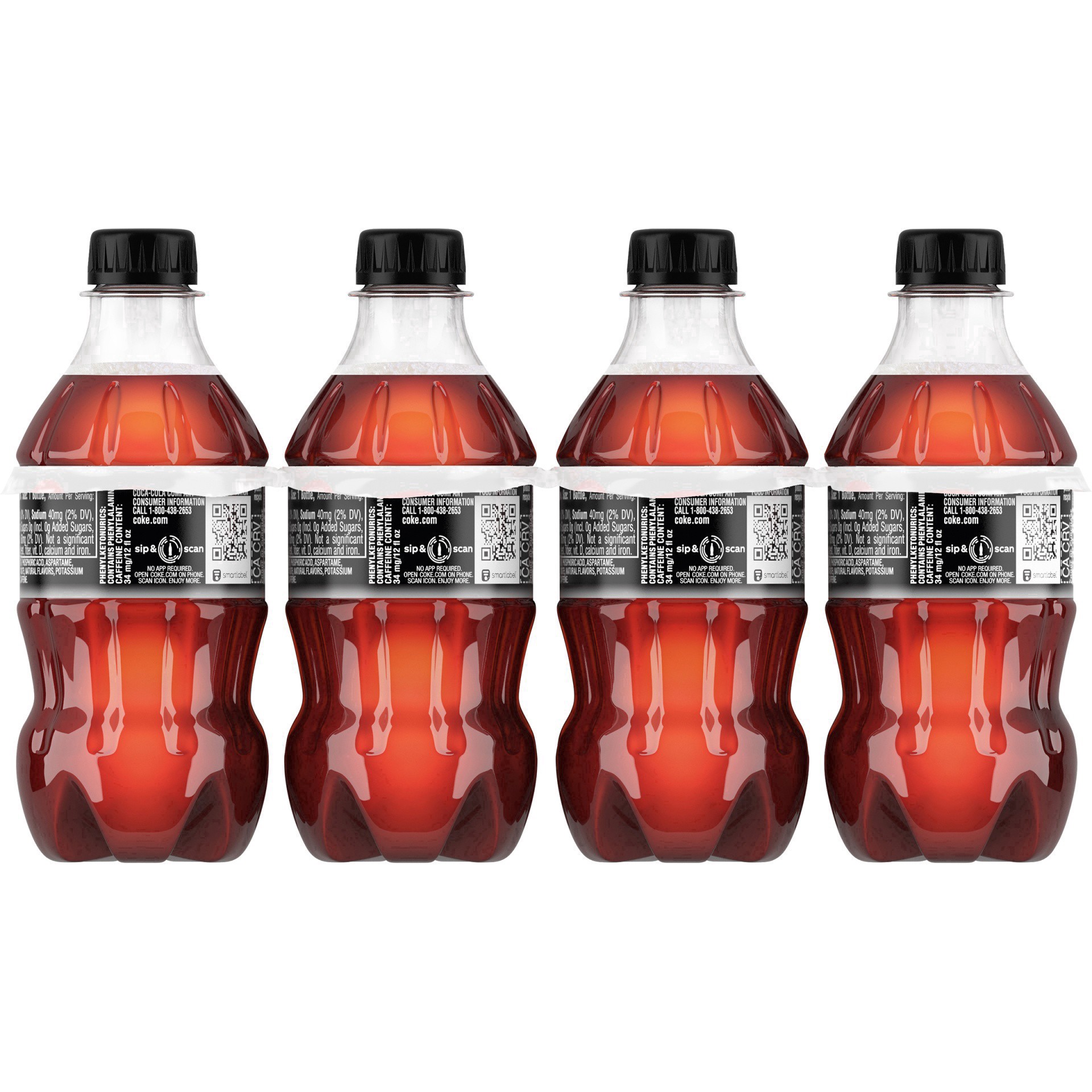 slide 3 of 20, Coca-Cola Coke Zero Soda Bottles, 8 ct; 12 fl oz