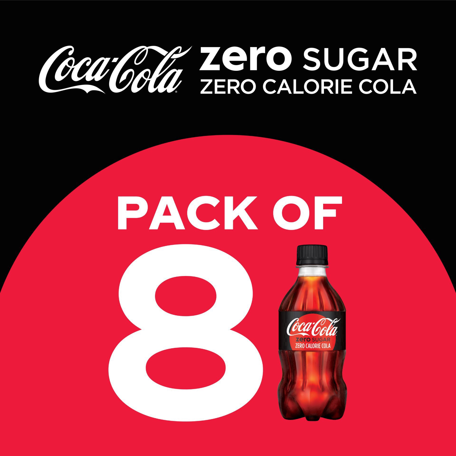 slide 19 of 20, Coca-Cola Coke Zero Soda Bottles, 8 ct; 12 fl oz