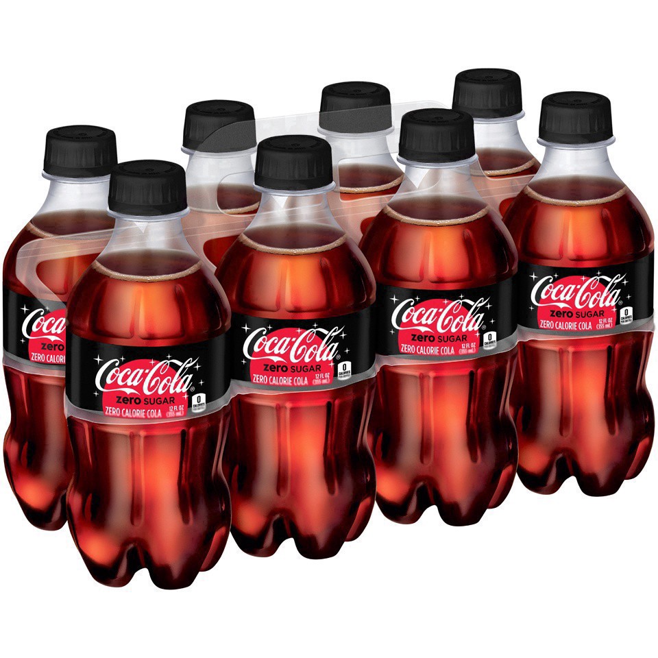 slide 11 of 20, Coca-Cola Coke Zero Soda Bottles, 8 ct; 12 fl oz