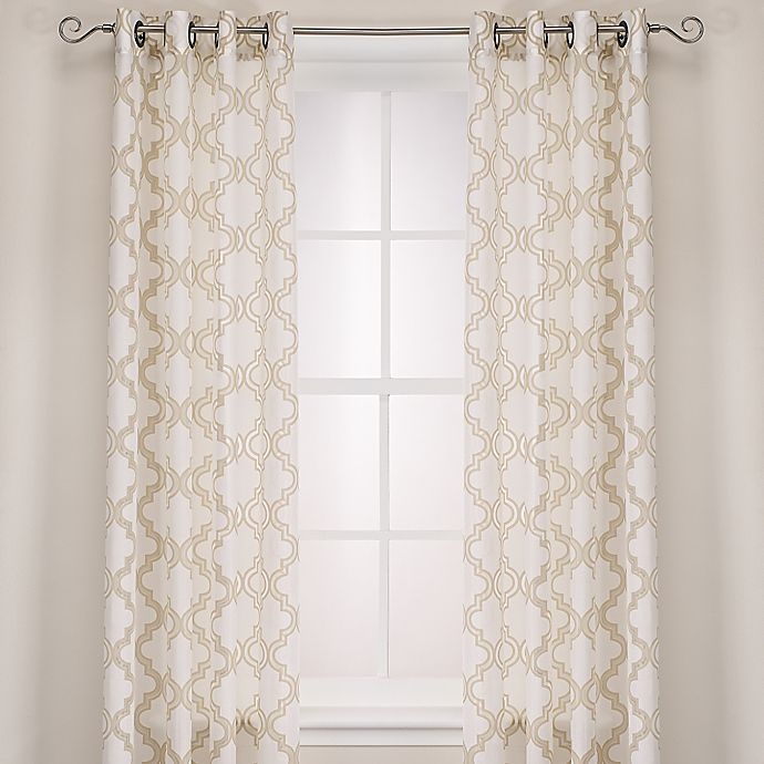 slide 1 of 1, Admiral Penby Grommet Window Curtain Panels - Champagne, 96 in