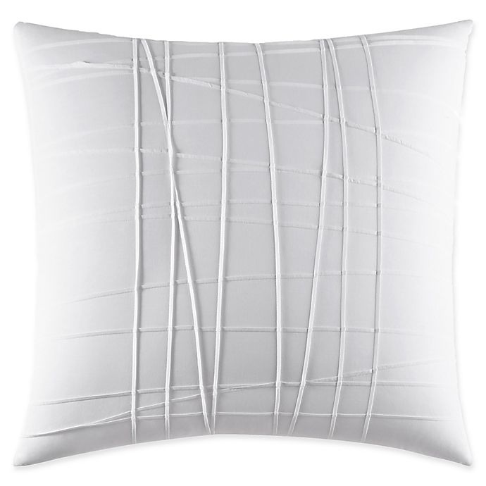 slide 1 of 2, City Scene Variegated Pleats European Pillow Sham - White, 1 ct