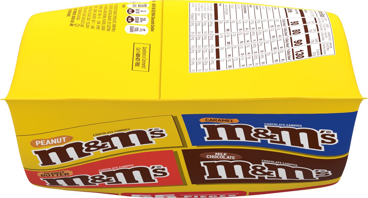 slide 3 of 10, M&M's Fun Size Milk Chocolate Candy Variety Pack, 30.35 oz, 55 ct Bulk Candy Bag, 30.35 oz