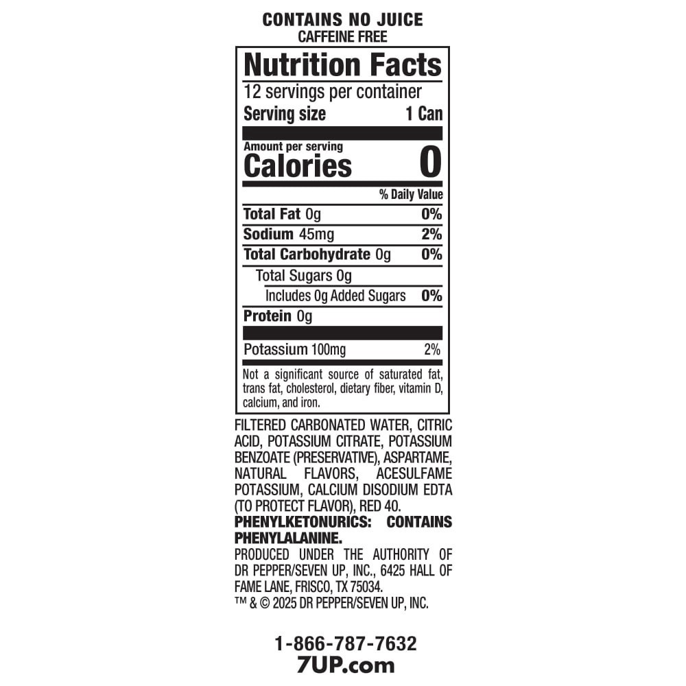 slide 2 of 4, 7UP® Zero Sugar Watermelon Strawberry Soda Cans, 12 ct; 12 fl oz