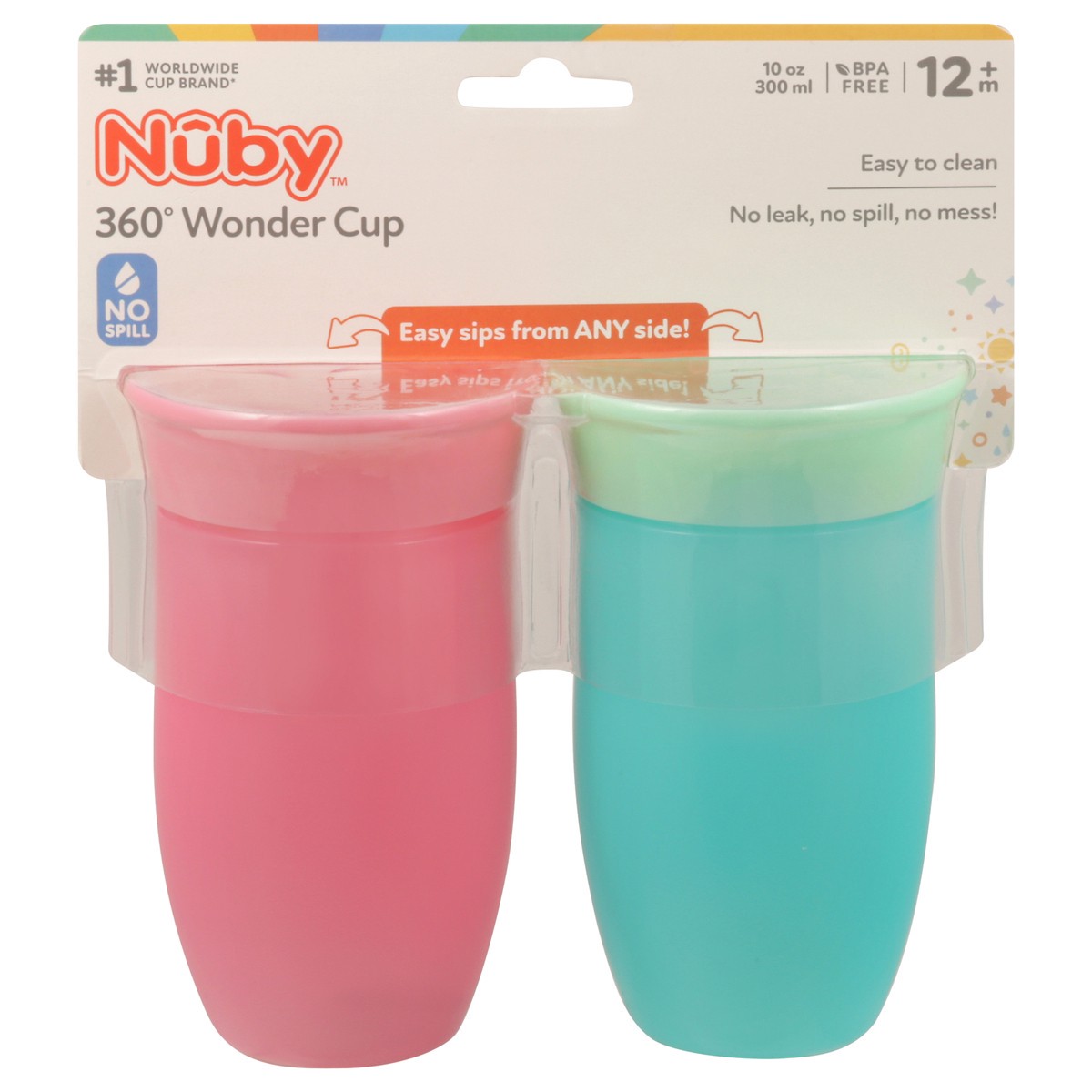 slide 1 of 4, Nuby Sipper Cups, 2 ct
