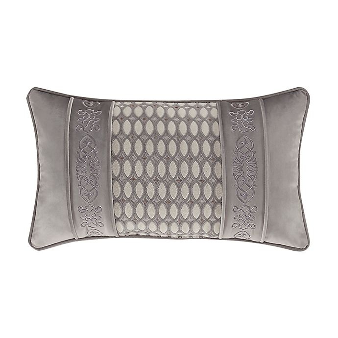 slide 1 of 2, J. Queen New York Belvedere Boudoir Throw Pillow - Silver, 1 ct