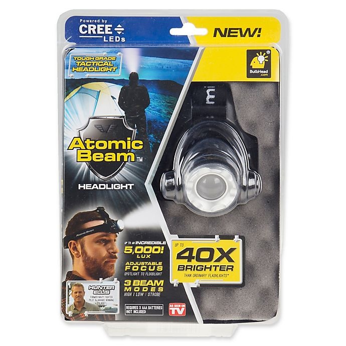 slide 1 of 2, Atomic Beam USA Headlight - Black, 1 ct