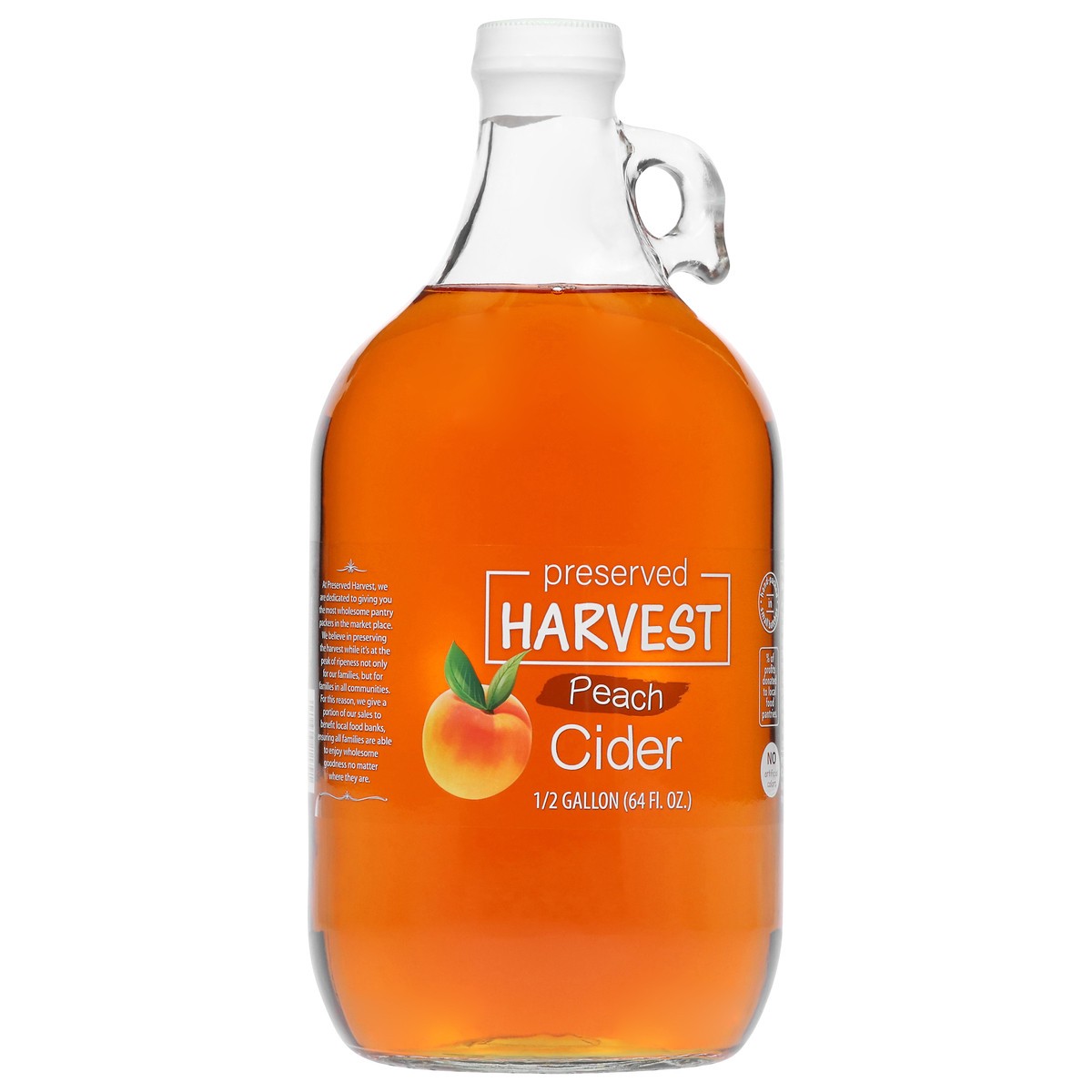 slide 4 of 12, Preserved Harvest Peach Cider 0.5 gal, 1/2 gal