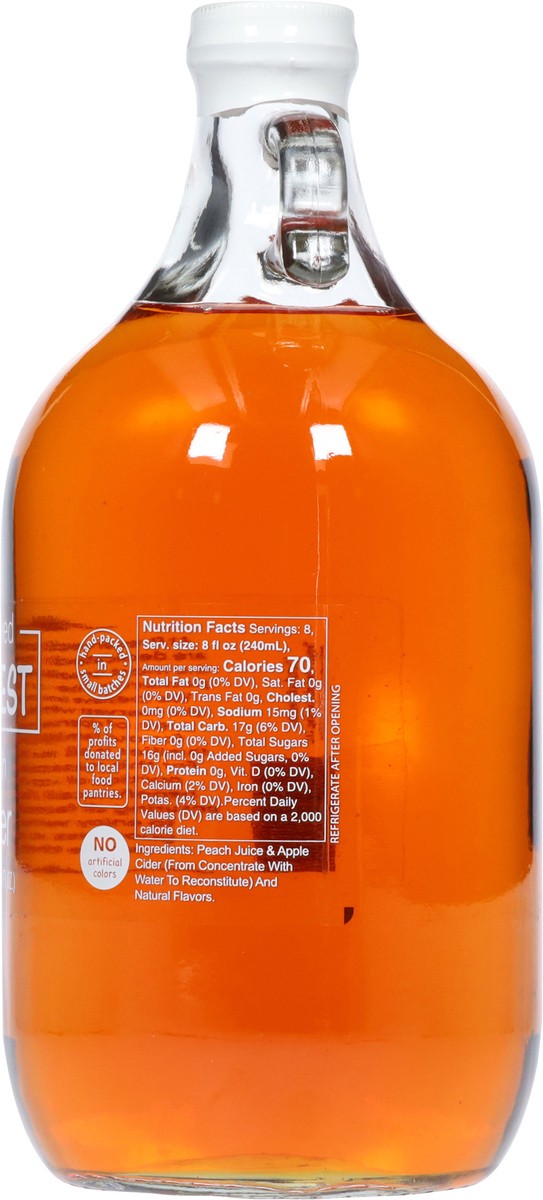 slide 11 of 12, Preserved Harvest Peach Cider 0.5 gal, 1/2 gal