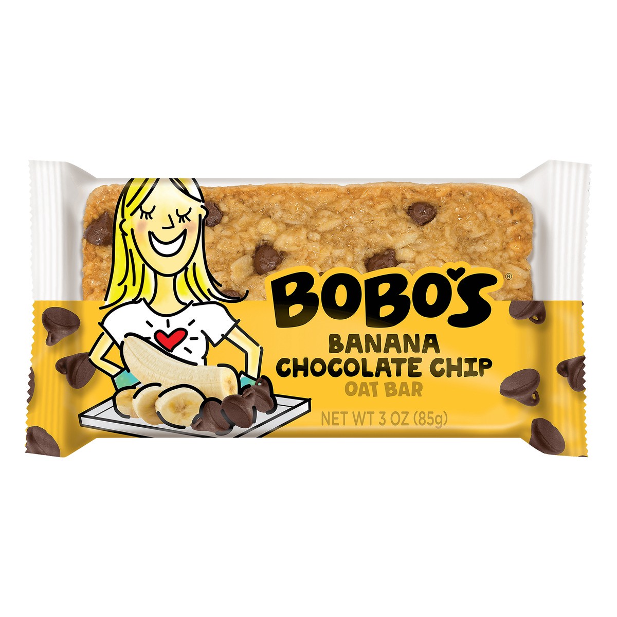 slide 1 of 1, Bobo's Banana Chocolate Chip Oat Bar 3 oz. Wrapper, 3 oz